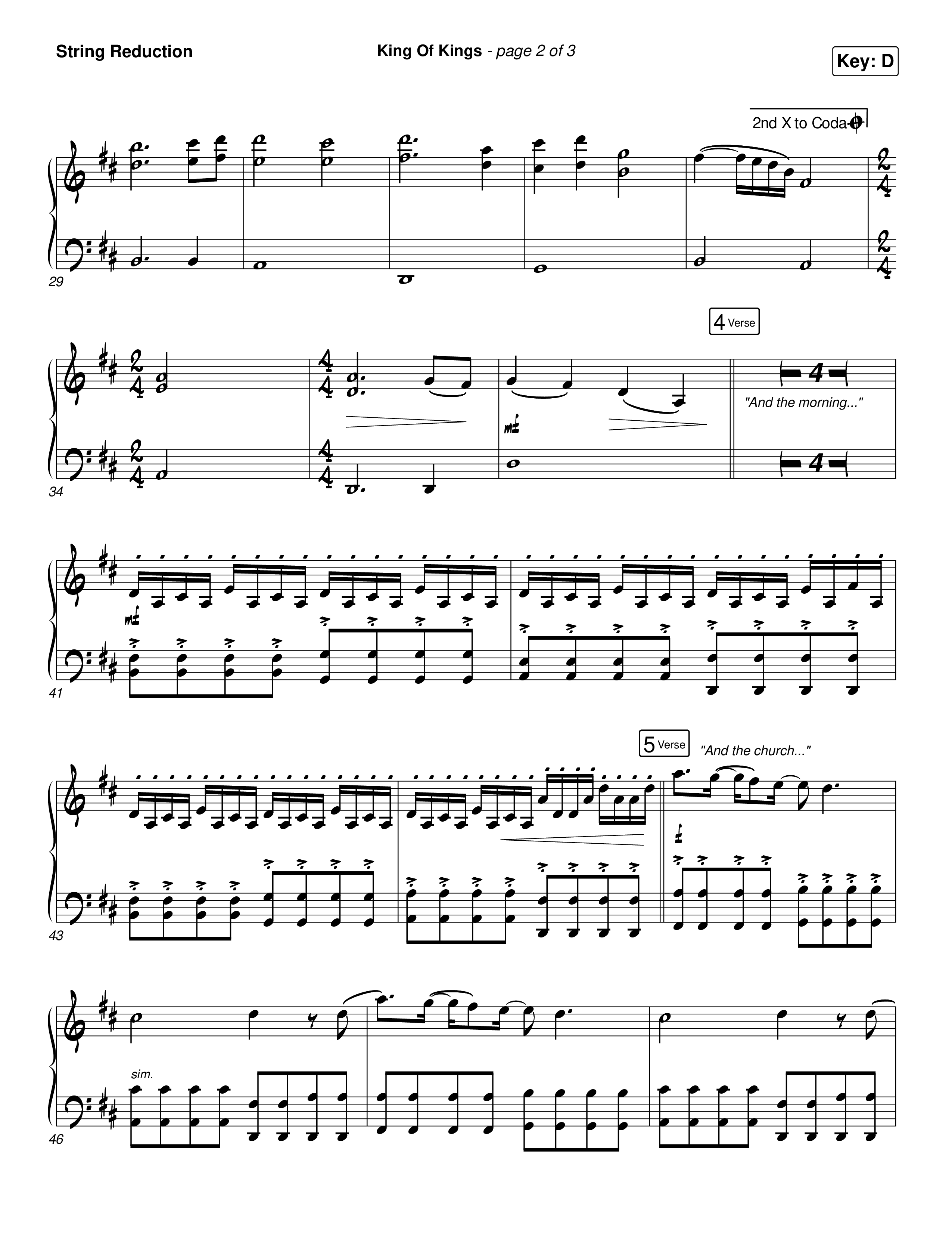 King Of Kings String Reduction (Hillsong Worship)