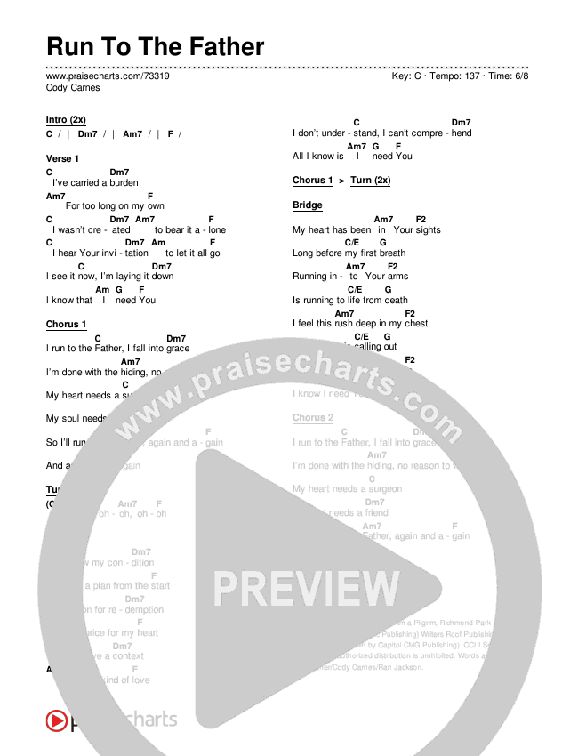 Dad Chord Chart