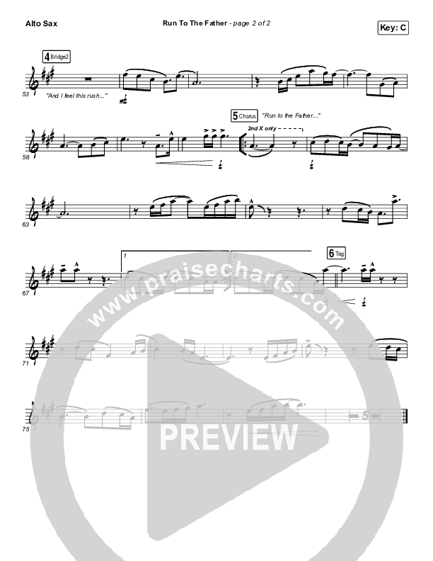 Run To The Father Alto Sax (Cody Carnes)