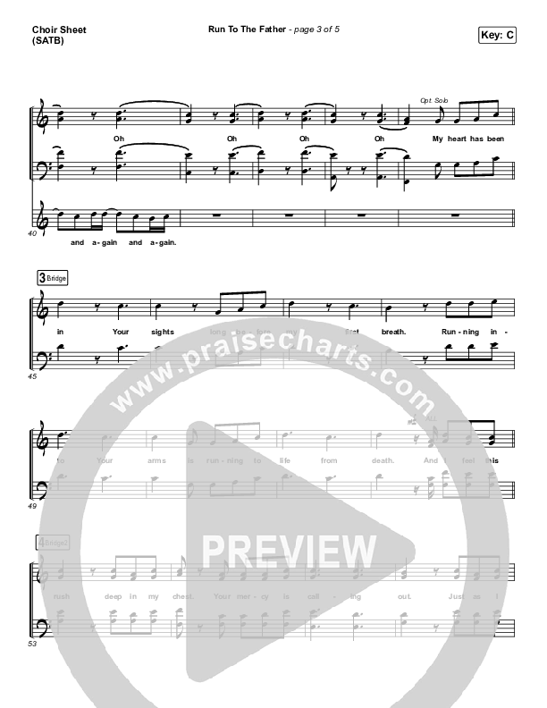 Run To The Father Choir Sheet (SATB) (Cody Carnes)