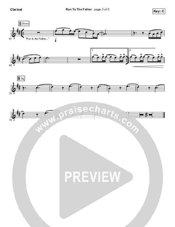 Run To The Father Clarinet 1,2 (Cody Carnes)