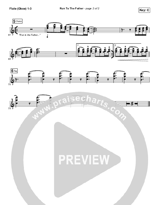 Run To The Father Flute/Oboe 1/2/3 (Cody Carnes)