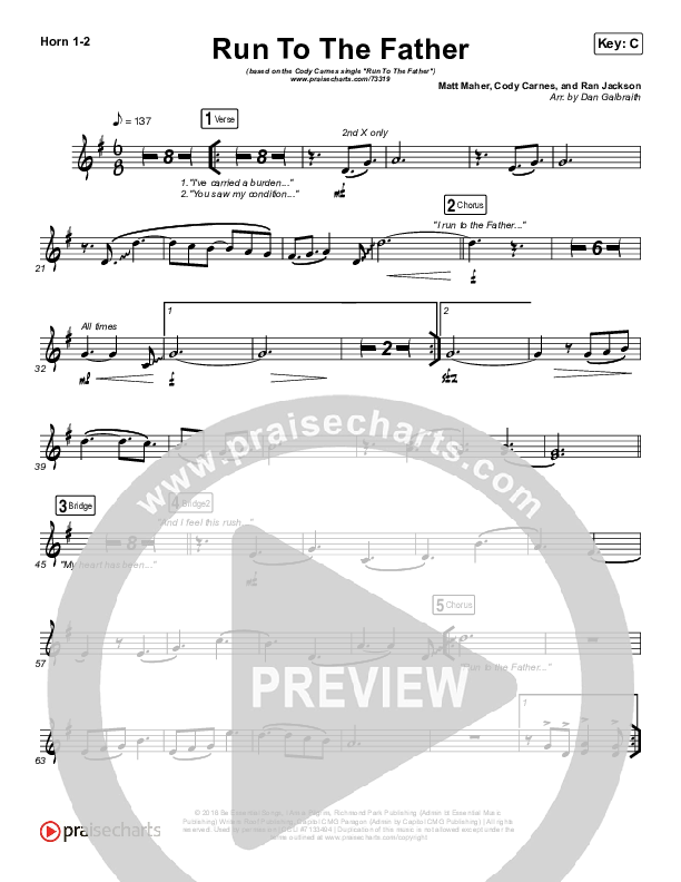 Run To The Father French Horn 1,2 (Cody Carnes)