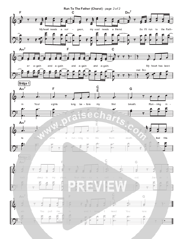 Run To The Father Hymn Sheet (Cody Carnes)