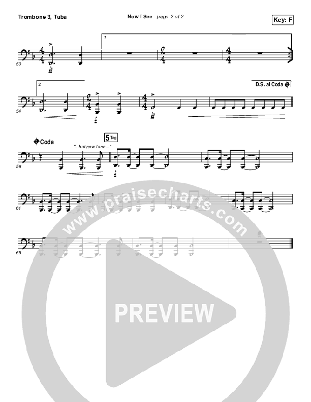 Now I See Trombone 3/Tuba (Paul McClure / Hannah McClure / The McClures)