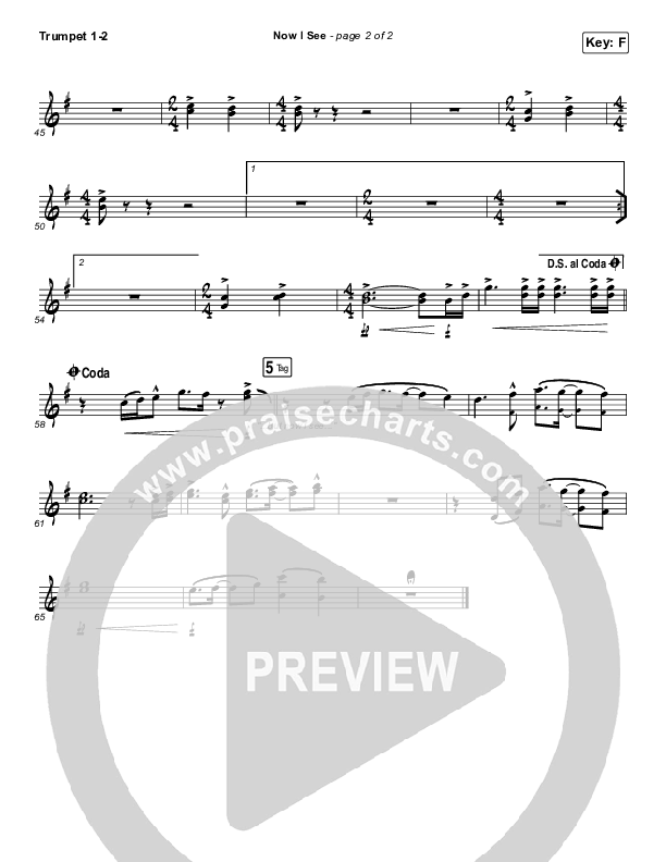 Now I See Trumpet 1,2 (Paul McClure / Hannah McClure / The McClures)