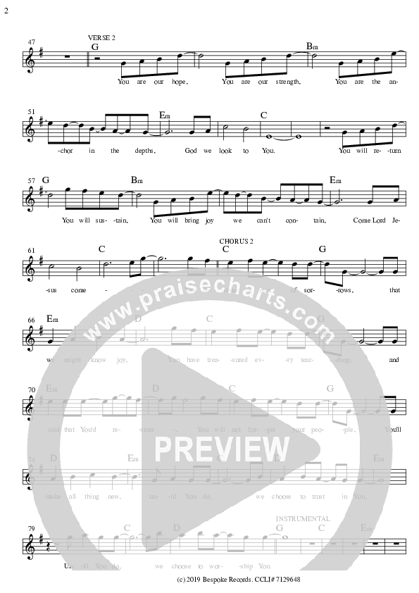 Until You Do Lead Sheet (St Aldates Worship / Esther-Jane White)