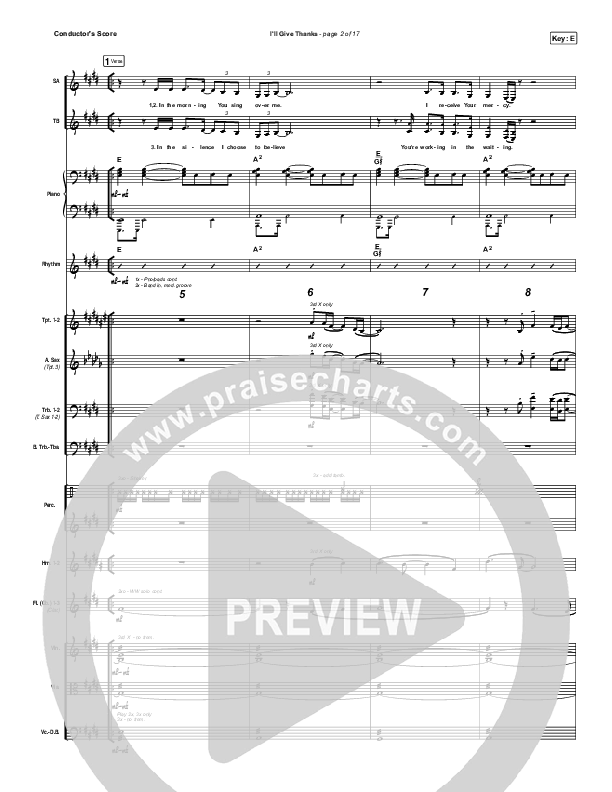 I'll Give Thanks (Live) Conductor's Score (Housefires / Kirby Kaple)