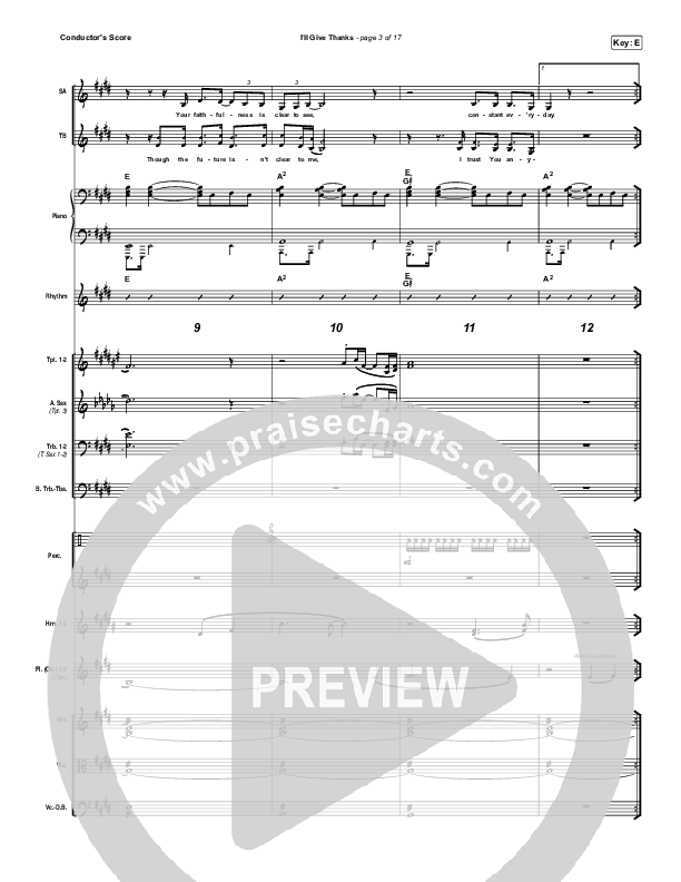 I'll Give Thanks (Live) Conductor's Score (Housefires / Kirby Kaple)