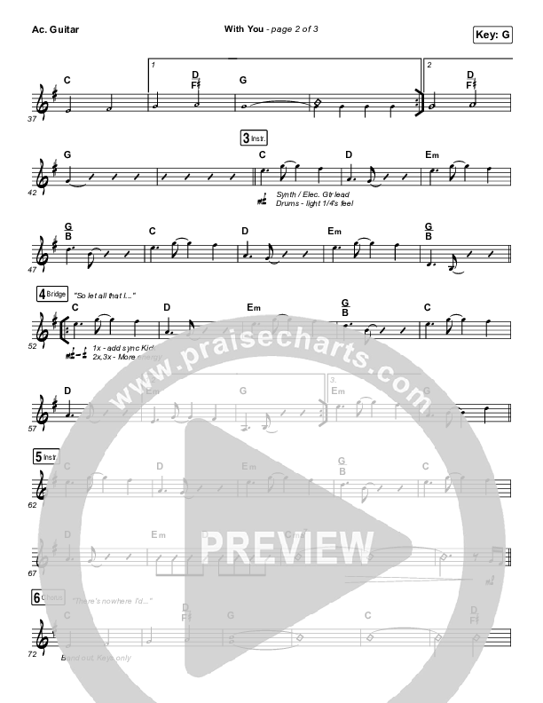 With You Acoustic Guitar (Elevation Worship)