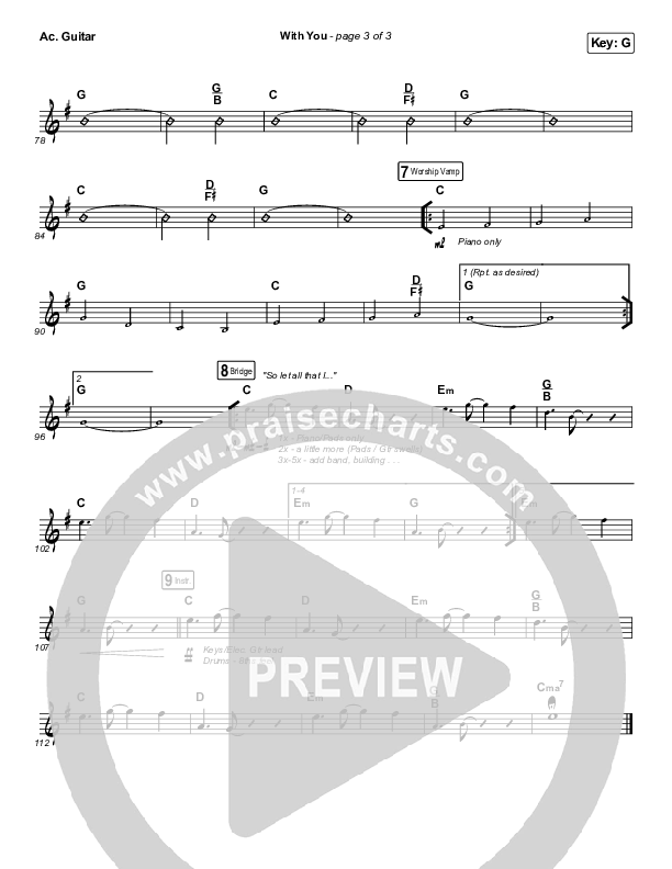 With You Acoustic Guitar (Elevation Worship)