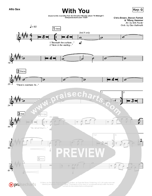 With You Alto Sax (Elevation Worship)