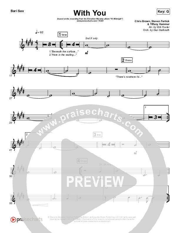 With You Bari Sax (Elevation Worship)