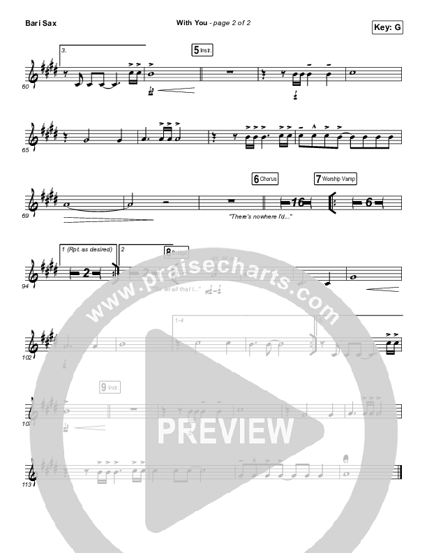 With You Bari Sax (Elevation Worship)