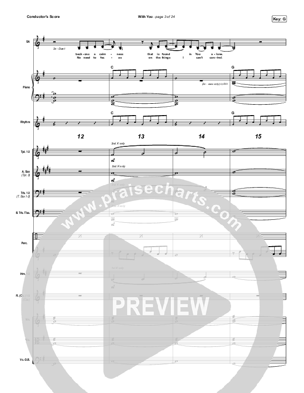 With You Conductor's Score (Elevation Worship)