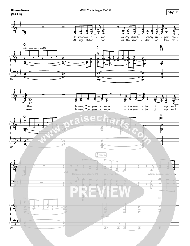 With You Piano/Vocal Pack (Elevation Worship)