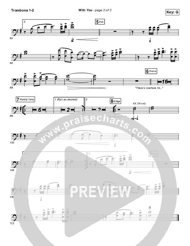 With You Trombone 1/2 (Elevation Worship)