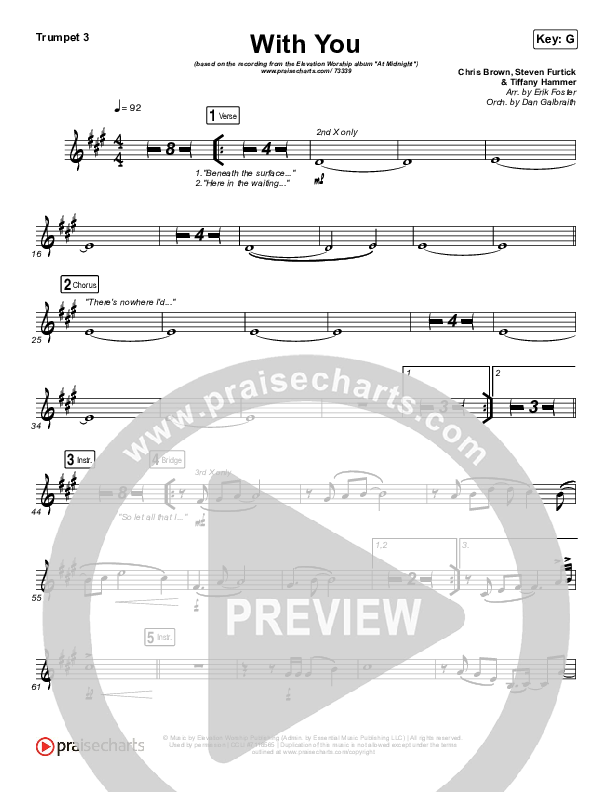 With You Trumpet 3 (Elevation Worship)