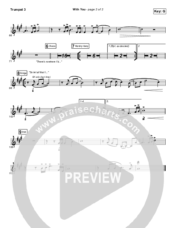 With You Trumpet 3 (Elevation Worship)