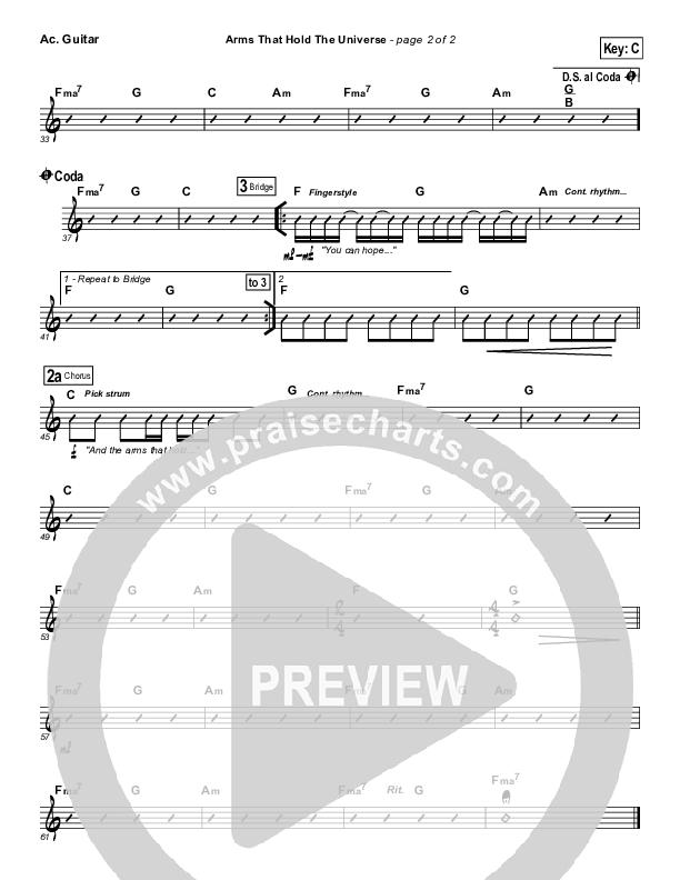 Arms That Hold The Universe Acoustic Guitar (FEE Band)