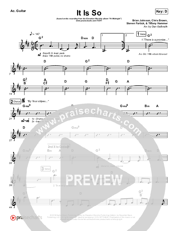 It Is So Acoustic Guitar (Elevation Worship)