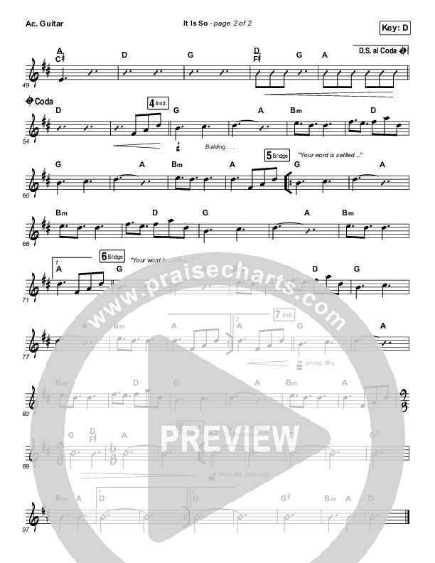 It Is So Acoustic Guitar (Elevation Worship)