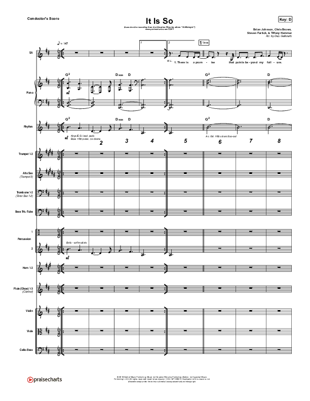 It Is So Conductor's Score (Elevation Worship)
