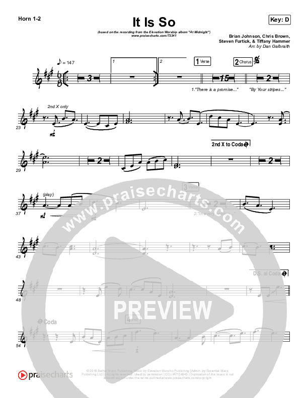 It Is So French Horn 1/2 (Elevation Worship)