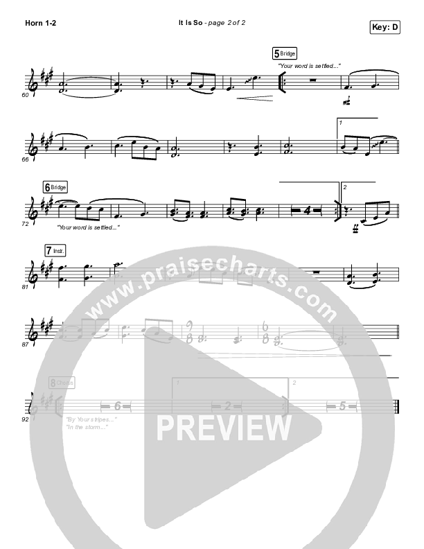 It Is So French Horn 1/2 (Elevation Worship)