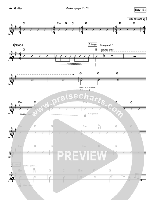 Gone Acoustic Guitar (Elevation Worship)