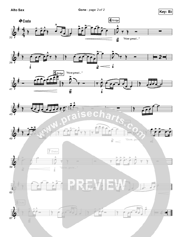 Gone Alto Sax (Elevation Worship)