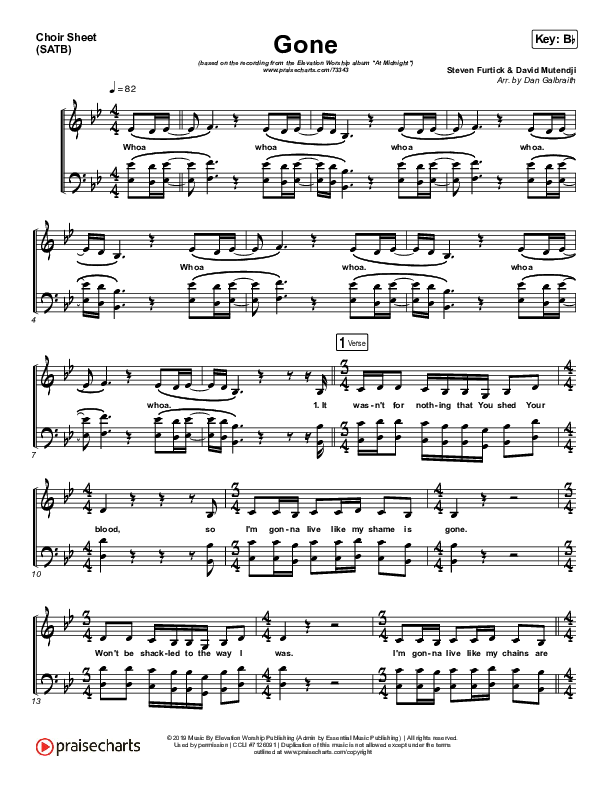 Gone Choir Vocals (SATB) (Elevation Worship)