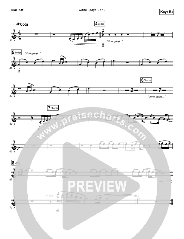 Gone Clarinet (Elevation Worship)