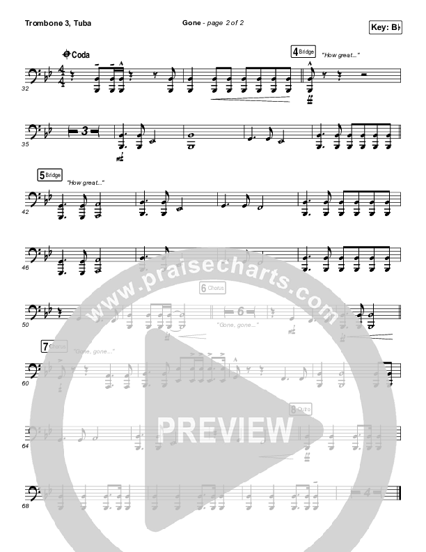 Gone Trombone 3/Tuba (Elevation Worship)