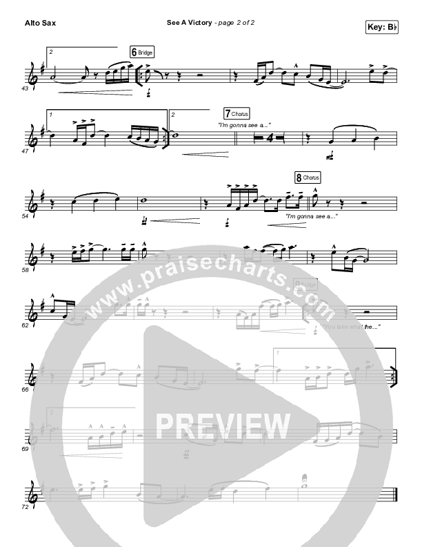 See A Victory Alto Sax (Elevation Worship)