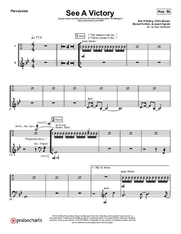 See A Victory Percussion (Elevation Worship)