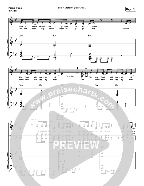 See A Victory Piano/Vocal (SATB) (Elevation Worship)