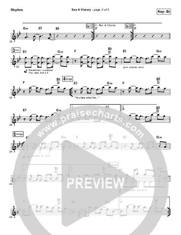 See A Victory Rhythm Chart (Elevation Worship)