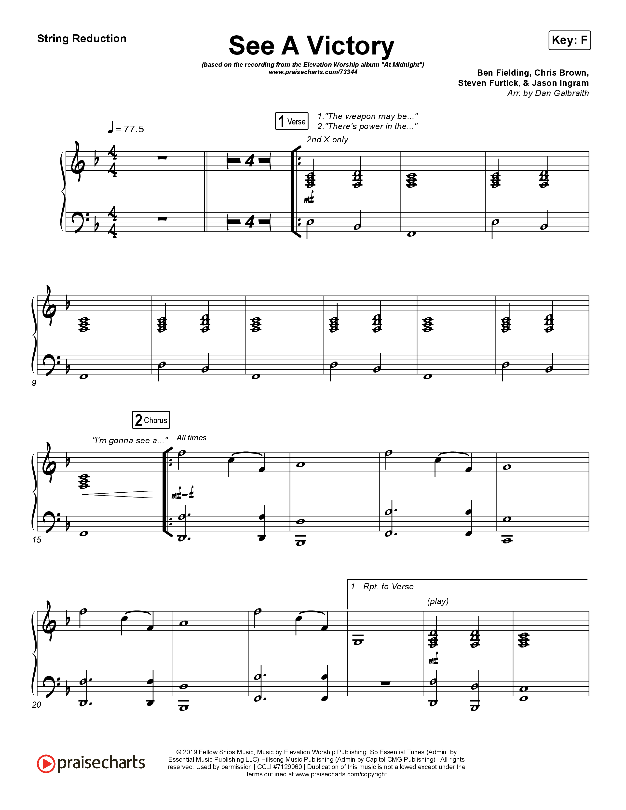 See A Victory String Reduction (Elevation Worship)