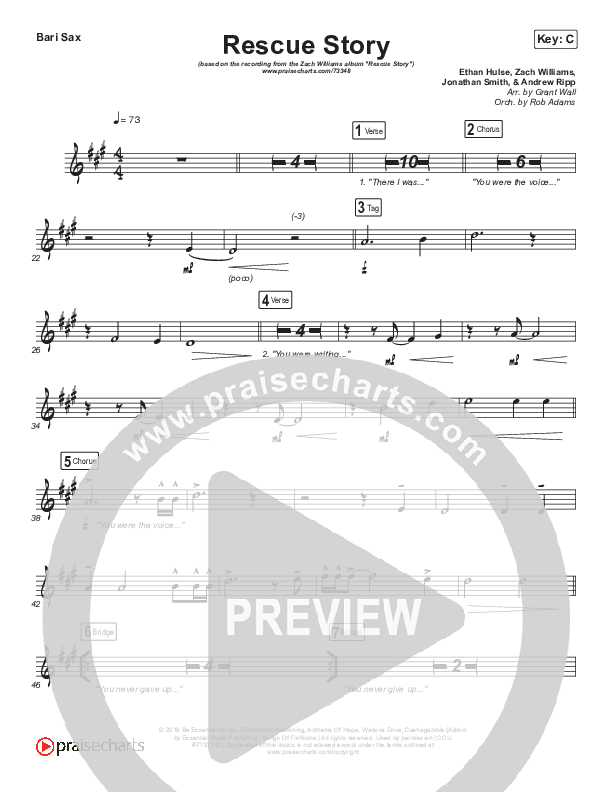 Rescue Story Bari Sax (Zach Williams)