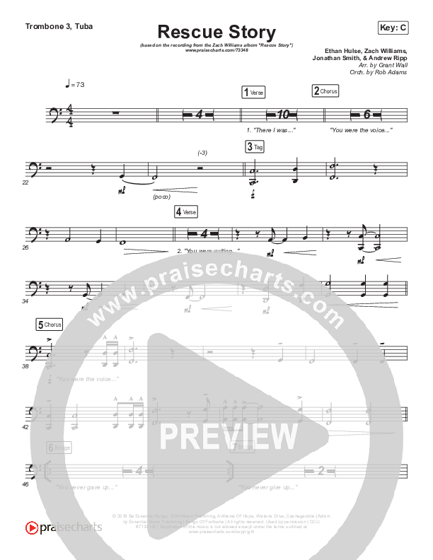 Rescue Story Trombone 3/Tuba (Zach Williams)