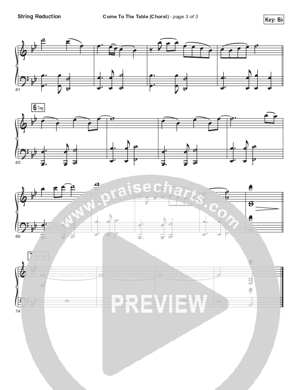 Come To The Table (Choral Anthem SATB) Synth Strings (Sidewalk Prophets / Arr. Luke Gambill)