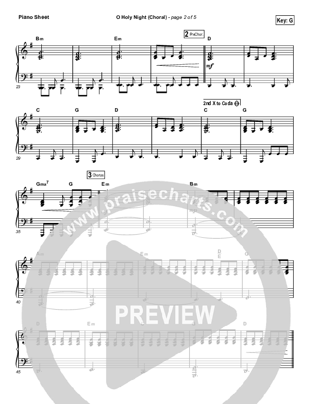 O Holy Night (Choral Anthem SATB) Piano Sheet (Hillsong Worship / Arr. Luke Gambill)