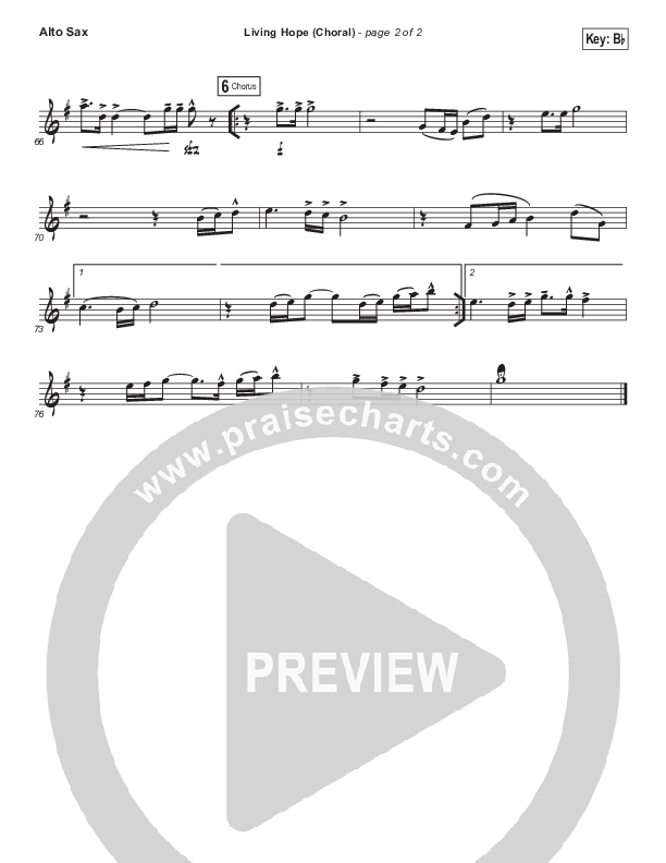 Living Hope (Choral Anthem SATB) Alto Sax (Bethel Music / Bethany Wohrle / Arr. Luke Gambill)