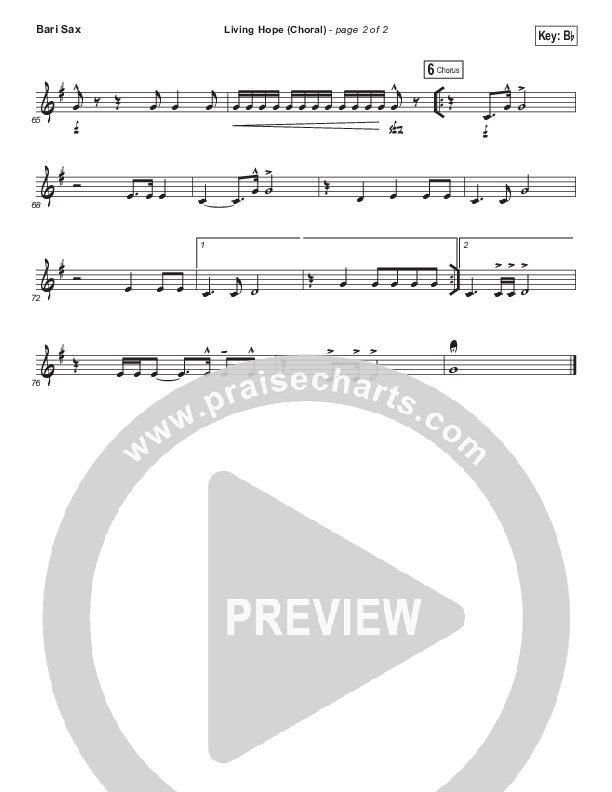Living Hope (Choral Anthem SATB) Bari Sax (Bethel Music / Bethany Wohrle / Arr. Luke Gambill)