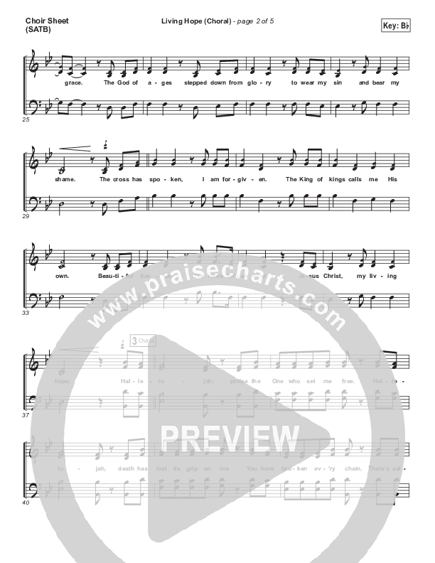Living Hope (Choral Anthem SATB) Choir Sheet (SATB) (Bethel Music / Bethany Wohrle / Arr. Luke Gambill)