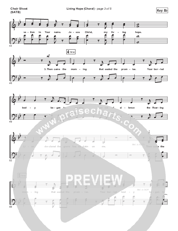 Living Hope (Choral Anthem SATB) Choir Sheet (SATB) (Bethel Music / Bethany Wohrle / Arr. Luke Gambill)