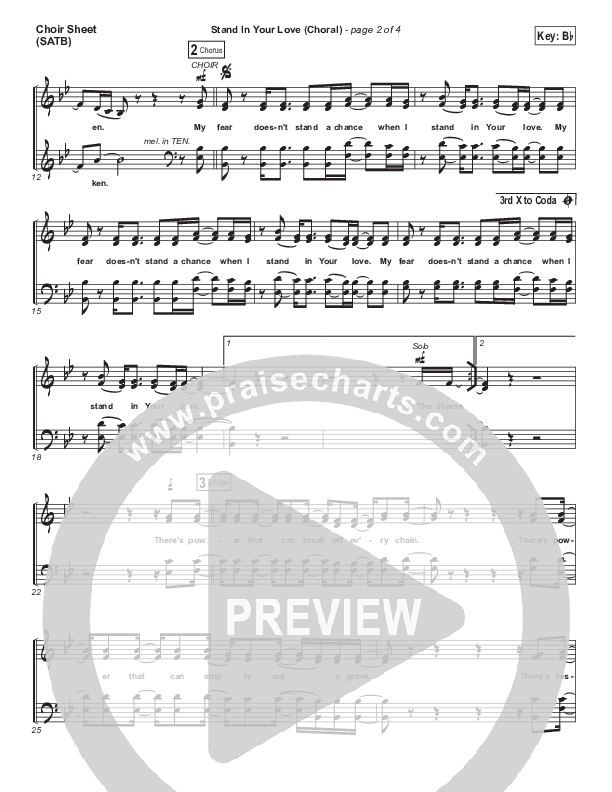 Stand In Your Love (Choral Anthem SATB) Choir Vocals (SATB) (Bethel Music / Josh Baldwin / Arr. Luke Gambill)