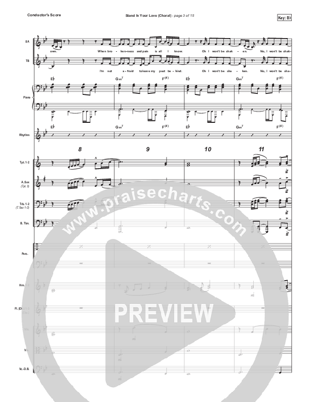 Stand In Your Love (Choral Anthem SATB) Conductor's Score (Bethel Music / Josh Baldwin / Arr. Luke Gambill)