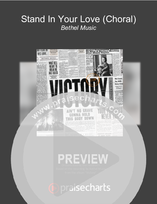 Stand In Your Love (Choral Anthem SATB) Orchestration (Bethel Music / Josh Baldwin / Arr. Luke Gambill)